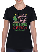 A Girl Who Loves Christmas! T-shirt -SmartPrintsInk Designs