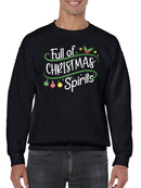 Full Of Christmas Spirits Sweatshirt -SmartPrintsInk Designs