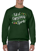 Full Of Christmas Spirits Sweatshirt -SmartPrintsInk Designs