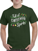 Full Of Christmas Spirits T-shirt -SmartPrintsInk Designs