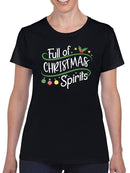 Full Of Christmas Spirits T-shirt -SmartPrintsInk Designs