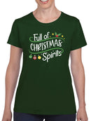Full Of Christmas Spirits T-shirt -SmartPrintsInk Designs