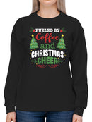 Coffee And Christmas Cheer Sweatshirt -SmartPrintsInk Designs