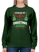 Coffee And Christmas Cheer Sweatshirt -SmartPrintsInk Designs