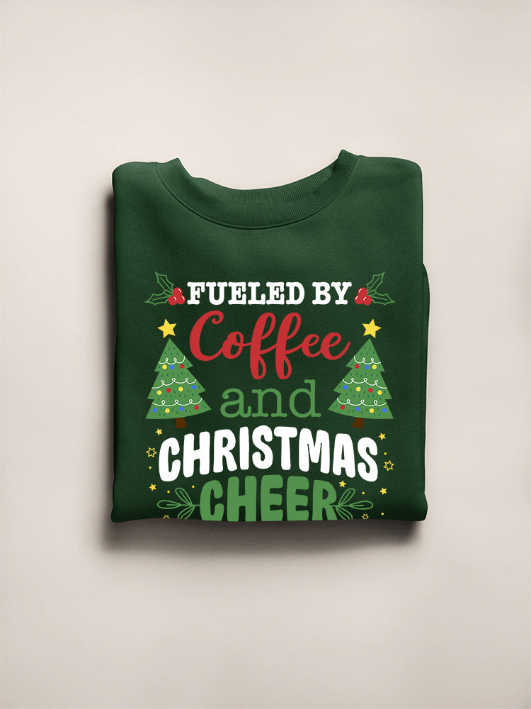 Coffee And Christmas Cheer Sweatshirt -SmartPrintsInk Designs