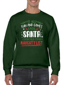 Santa Checks The Naughty List Sweatshirt -SmartPrintsInk Designs