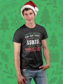 Santa Checks The Naughty List T-shirt -SmartPrintsInk Designs