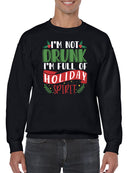 I Am Full Of Holiday Spirit! Sweatshirt -SmartPrintsInk Designs