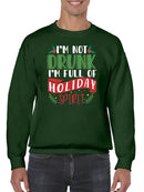 I Am Full Of Holiday Spirit! Sweatshirt -SmartPrintsInk Designs