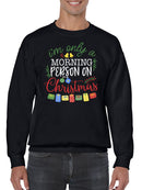 A Morning Person On Christmas Sweatshirt -SmartPrintsInk Designs