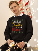 Shine Brighter Than Rudolph Sweatshirt -SmartPrintsInk Designs