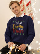 Shine Brighter Than Rudolph Sweatshirt -SmartPrintsInk Designs