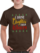 Shine Brighter Than Rudolph T-shirt -SmartPrintsInk Designs