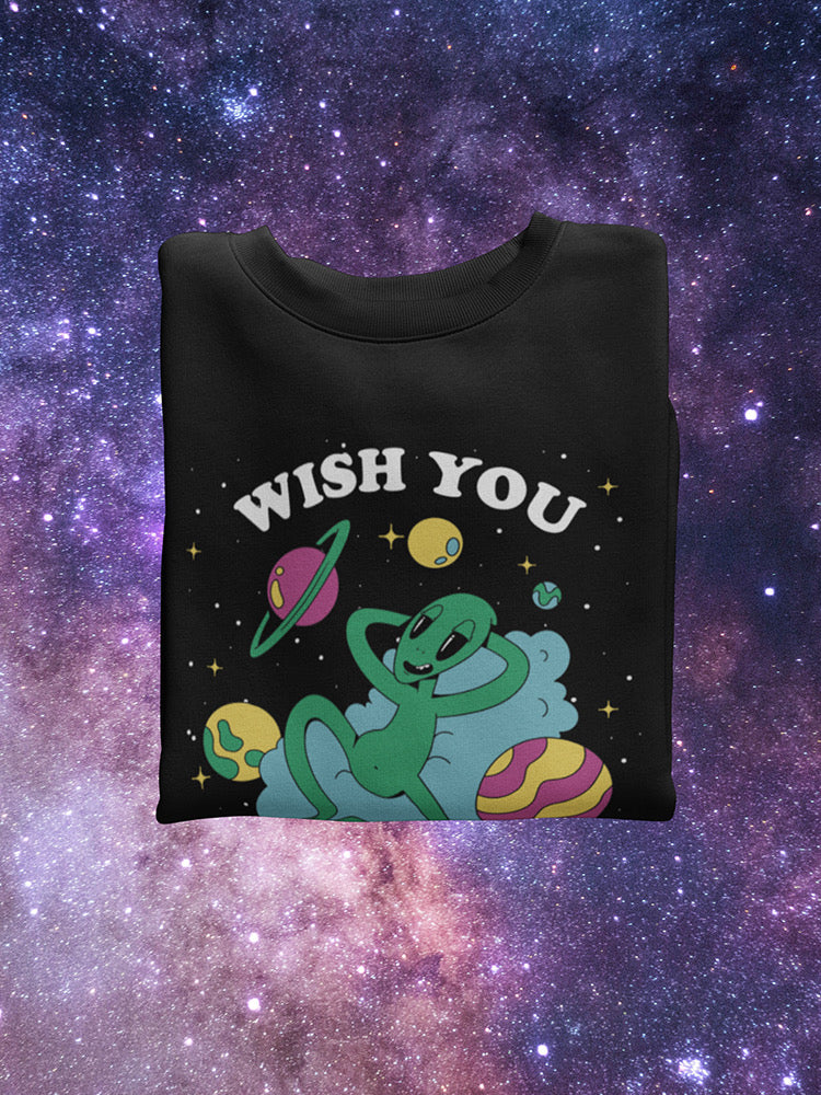 Wish You Were Weird Sweatshirt -SmartPrintsInk Designs