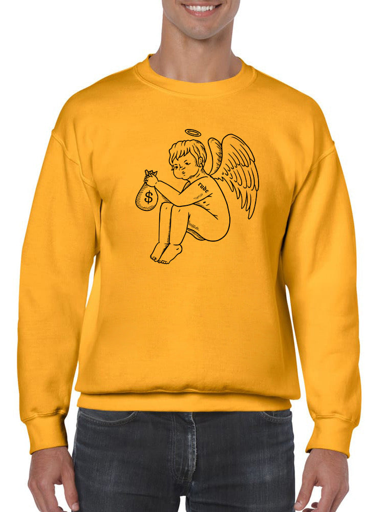 Rude Angel Sweatshirt -SmartPrintsInk Designs