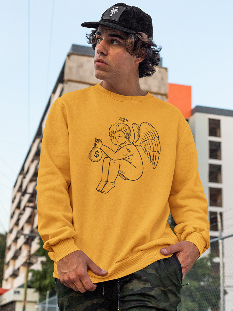 Rude Angel Sweatshirt -SmartPrintsInk Designs