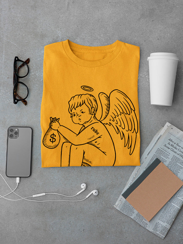 Rude Angel T-shirt -SmartPrintsInk Designs