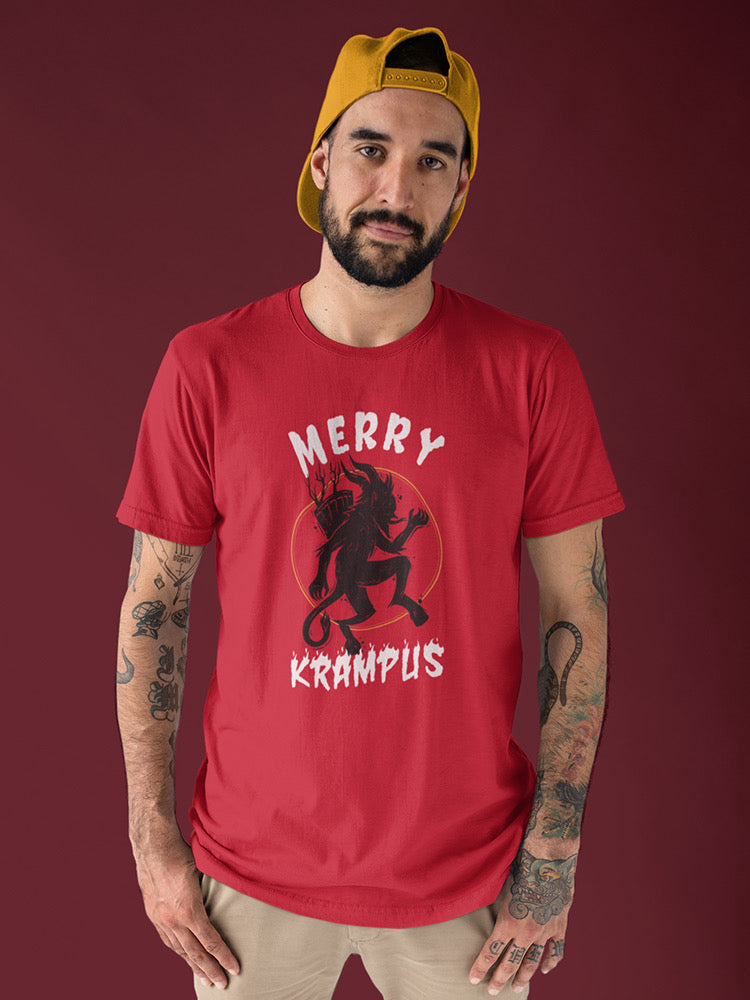 Merry Krampus T-shirt -SmartPrintsInk Designs