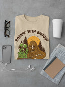 Rockin' With Bigfoot T-shirt -SmartPrintsInk Designs