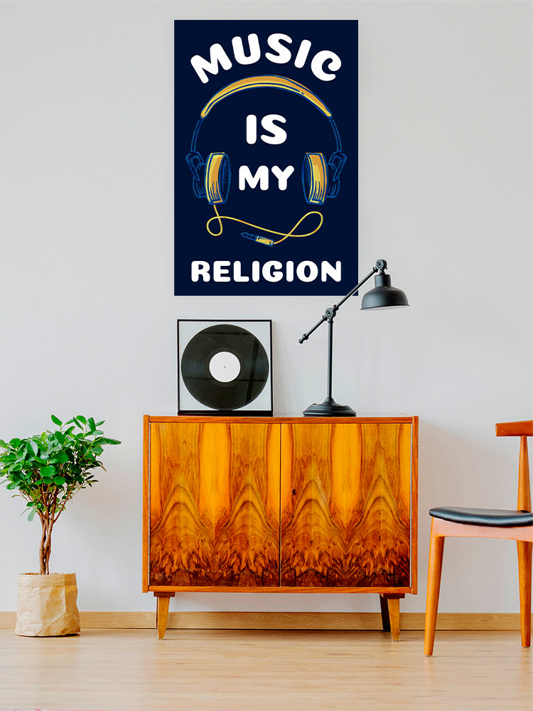 Music Is My Religion Wall Art -SmartPrintsInk Designs