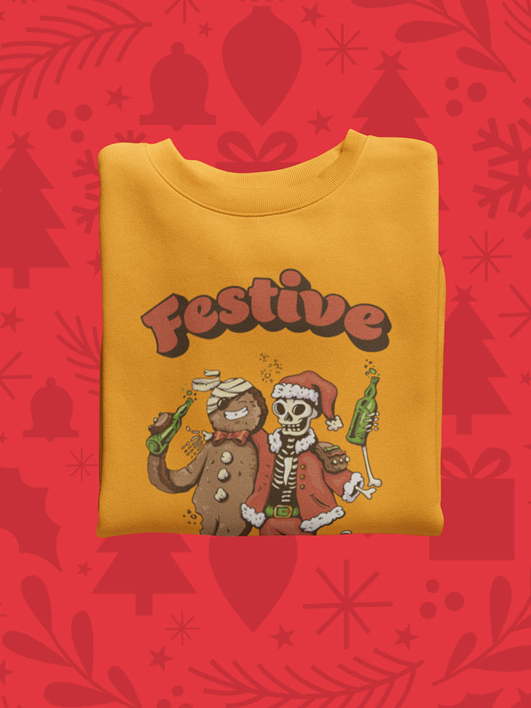 Festive As...! Sweatshirt -SmartPrintsInk Designs