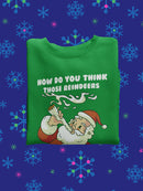 Reindeers Fly High Sweatshirt -SmartPrintsInk Designs
