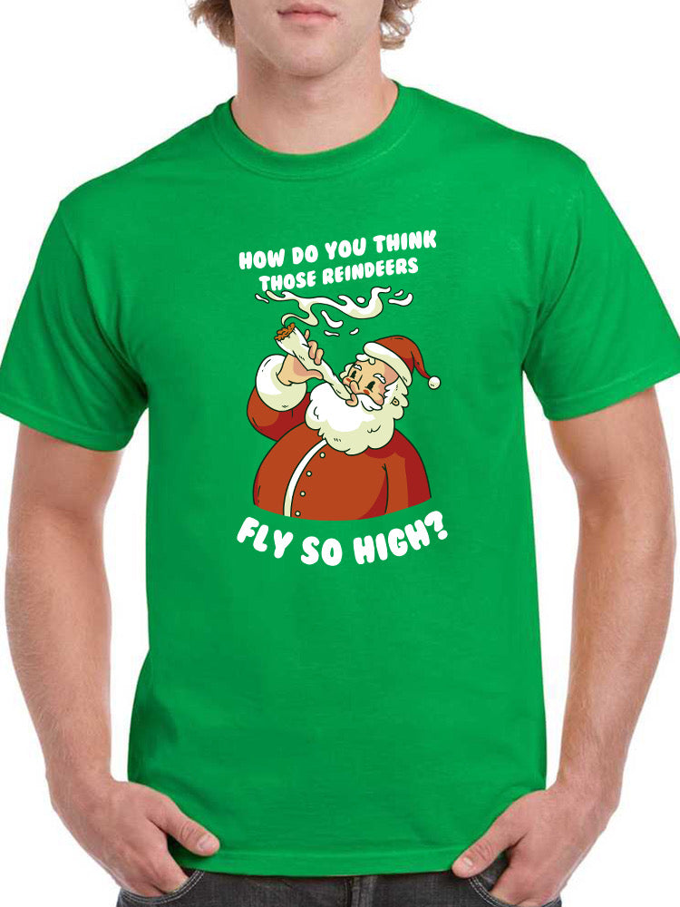 Reindeers Fly High T-shirt -SmartPrintsInk Designs