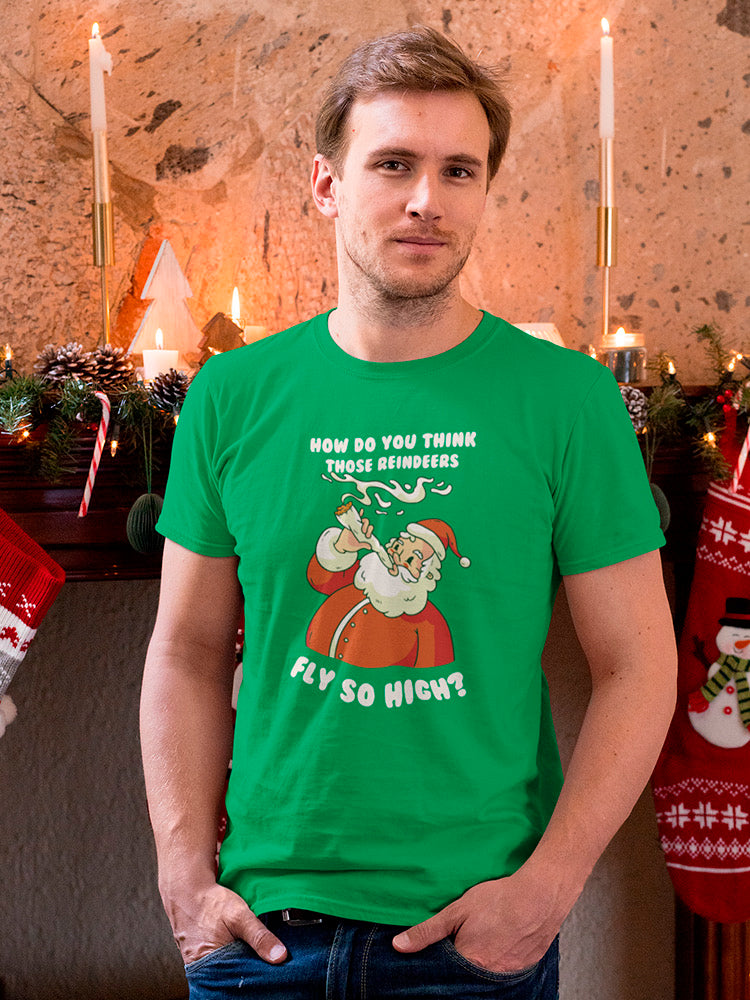 Reindeers Fly High T-shirt -SmartPrintsInk Designs