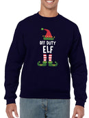 Off Duty Elf Sweatshirt -SmartPrintsInk Designs