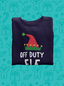 Off Duty Elf Sweatshirt -SmartPrintsInk Designs