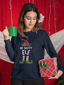 Off Duty Elf Sweatshirt -SmartPrintsInk Designs