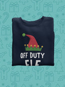 Off Duty Elf Sweatshirt -SmartPrintsInk Designs