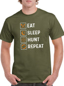Eat Sleep Hunt Repeat T-shirt -SmartPrintsInk Designs