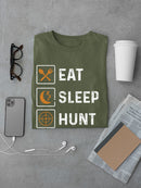 Eat Sleep Hunt Repeat T-shirt -SmartPrintsInk Designs