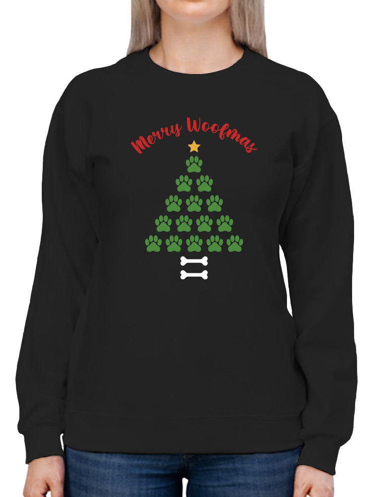 Merry Woofmas Sweatshirt -SmartPrintsInk Designs