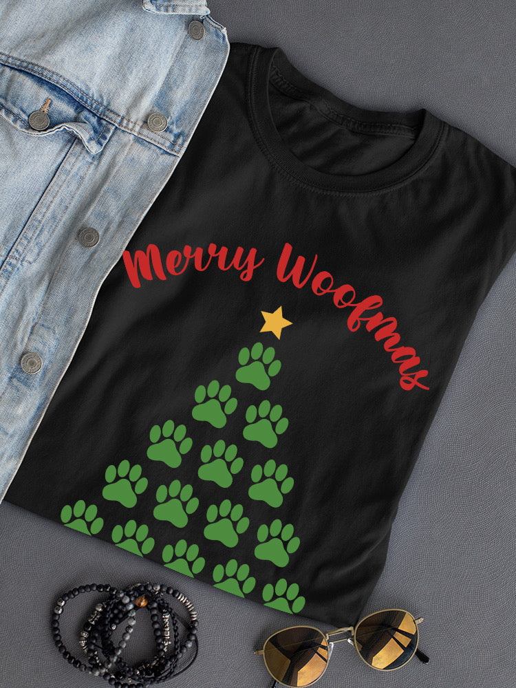 Merry Woofmas T-shirt -SmartPrintsInk Designs
