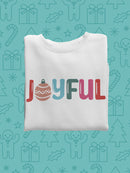 Joyful Christmas Sweatshirt -SmartPrintsInk Designs