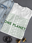 One Planet Lettering T-shirt -SmartPrintsInk Designs
