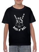 Rock N' Roll Skull T-shirt -SmartPrintsInk Designs