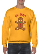 Gingerbread Snap Sweatshirt -SmartPrintsInk Designs