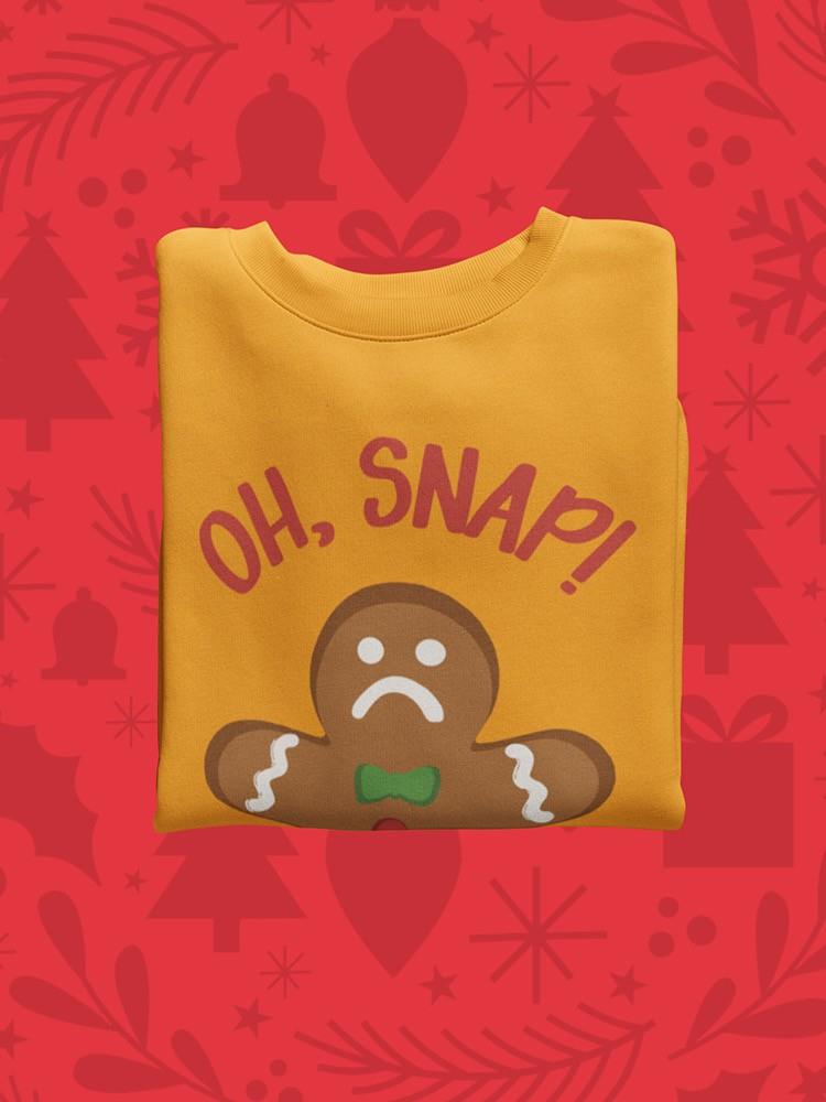 Gingerbread Snap Sweatshirt -SmartPrintsInk Designs