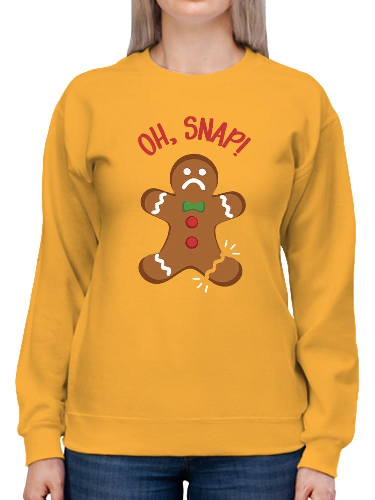 Gingerbread Snap Sweatshirt -SmartPrintsInk Designs