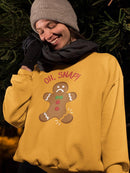 Gingerbread Snap Sweatshirt -SmartPrintsInk Designs