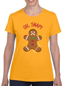 Gingerbread Snap T-shirt -SmartPrintsInk Designs