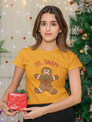 Gingerbread Snap T-shirt -SmartPrintsInk Designs