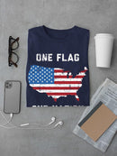 One Flag, One American Nation T-shirt -SmartPrintsInk Designs