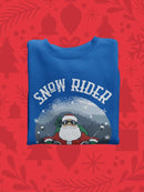 Snow Rider Santa Sweatshirt -SmartPrintsInk Designs