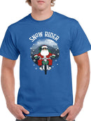 Snow Rider Santa T-shirt -SmartPrintsInk Designs