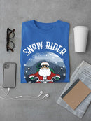 Snow Rider Santa T-shirt -SmartPrintsInk Designs