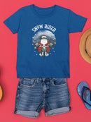 Snow Rider Santa T-shirt -SmartPrintsInk Designs